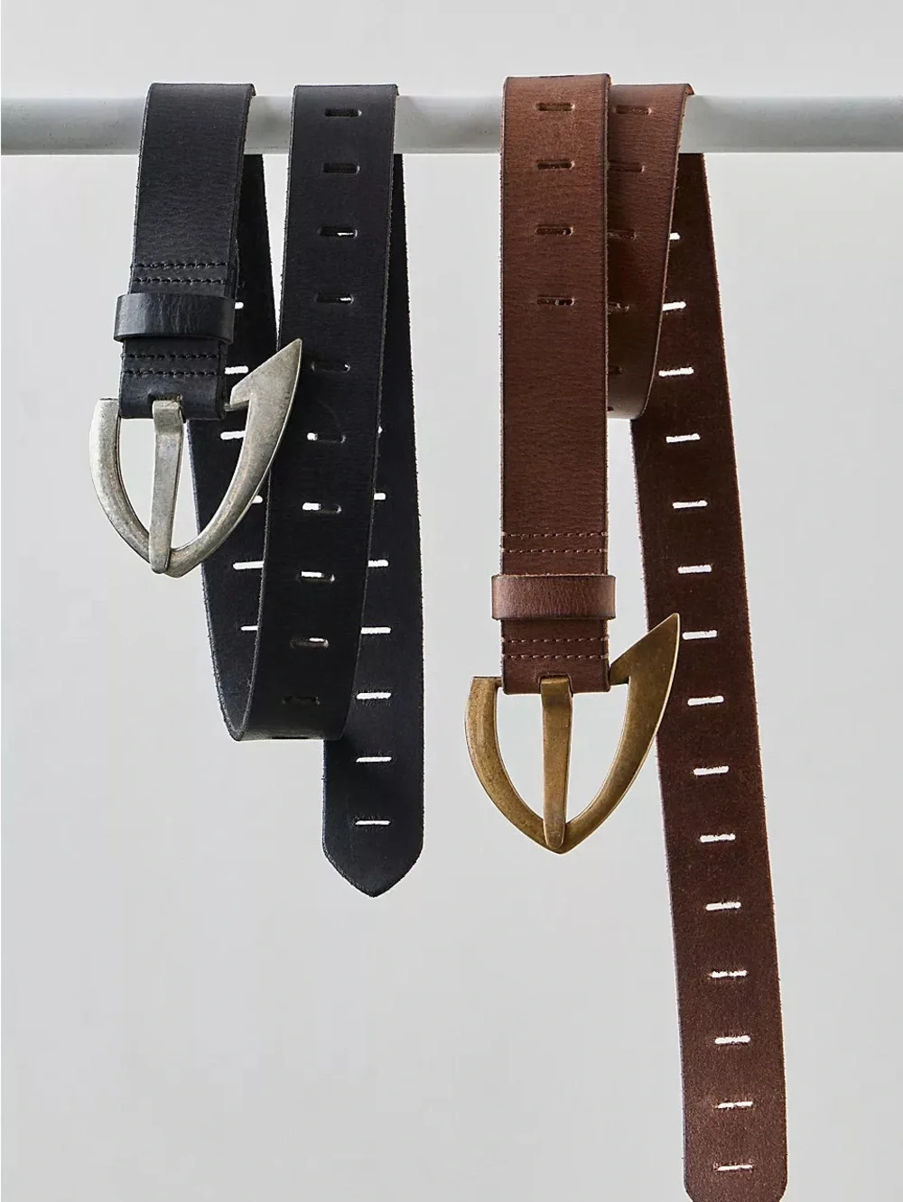 NWT FREE PEOPLE WE THE FREE Noa Leather Belt | Cognac/Brown MSRP $58